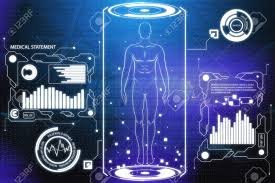Représentation futuriste de l'avenir de la santé avec l'intelligence artificielle, la télémédecine et les innovations médicales avancées.