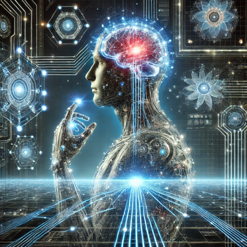 interface cerveau-machine connectée à un réseau neuronal avancé.