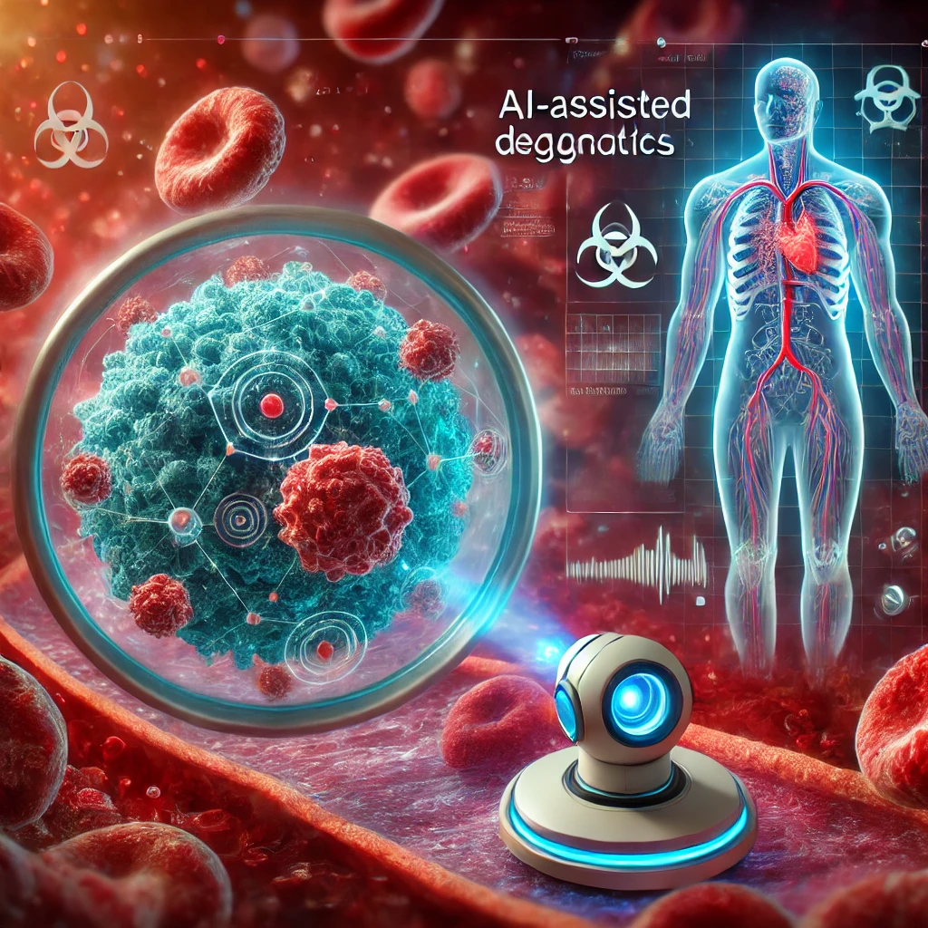 les nanorobots traitant les tumeurs à l'aide de l'IA