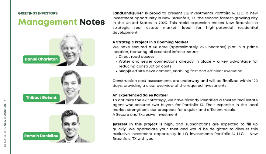 Image illustrant les salutations aux investisseurs avec une note de la direction – capture d’écran du portail d’investisseurs ou photo d’une réunion d’équipe, soulignant l’accompagnement humain et professionnel.
