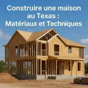 Construction d'une maison au Texas avec structure bois et dalle béton – construire maison Texas matériaux techniques
