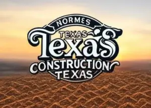 normes construction Texas 2025 sur fond de paysage désertique au coucher du soleil. Contexte des normes de construction 2025 au Texas.