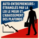 auto-entrepreneurs en danger fiscal : affiche engagée contre la loi Le Meur et la précarisation