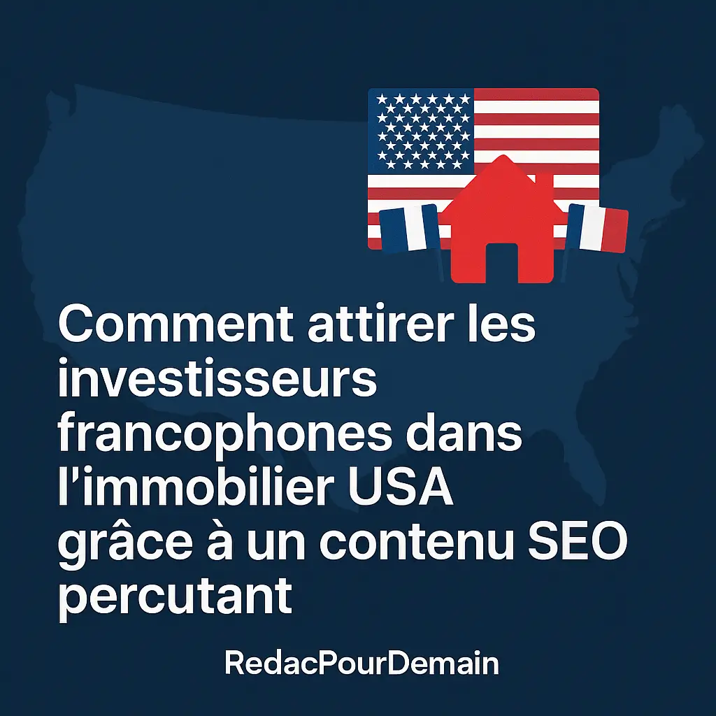 immobilier USA investisseurs francophones – Attirer une audience francophone dans l’immobilier aux États-Unis grâce à un contenu SEO impactant signé RedacPourDemain.