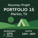 projet foncier Texas présenté par LandQuire avec rendement de 10 % à Marion