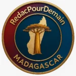 rédacteur web SEO Madagascar – logo circulaire RedacPourDemain avec baobab central