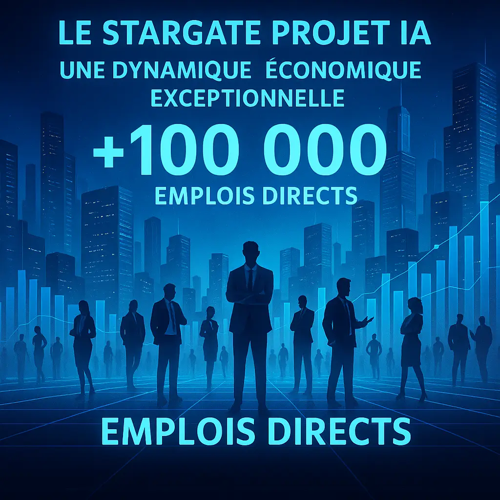 création d'emplois massifs aux États-Unis avec plus de 100 000 postes directs