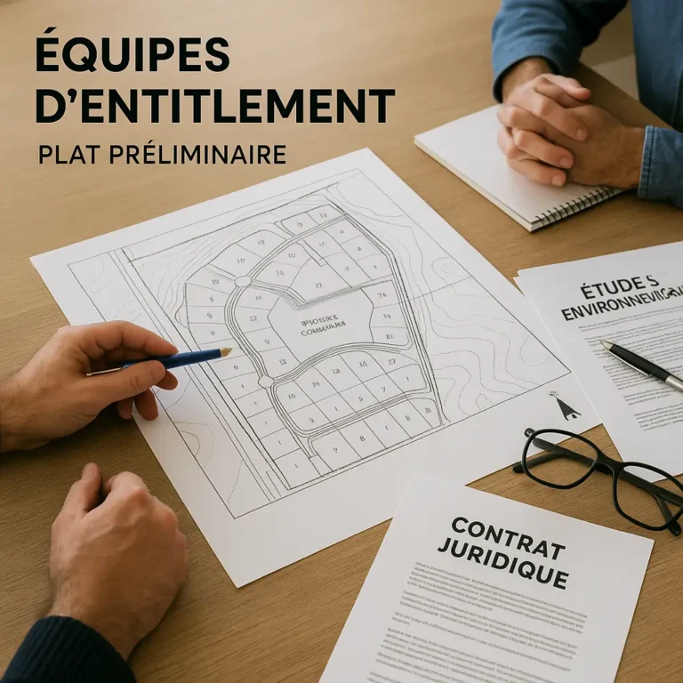 équipes d’entitlement plat préliminaire et documents juridiques
