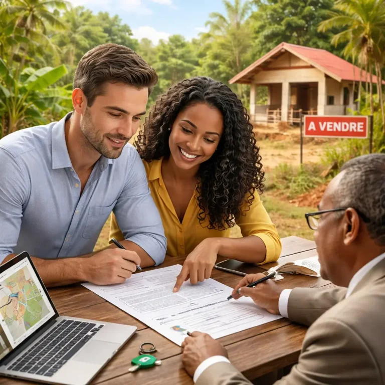 Acheter terrain Madagascar : signature d’un acte foncier avec notaire et vérification des documents juridiques