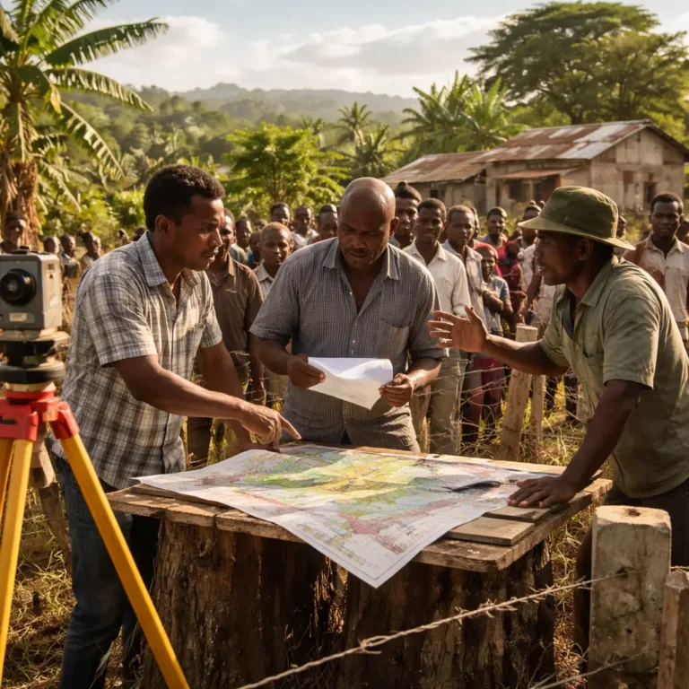 litiges fonciers Madagascar liés à un conflit familial et à un bornage contesté sur un terrain rural