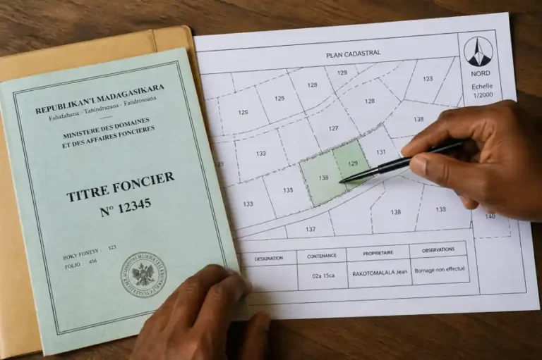 cadastre Madagascar fiable comparaison plan cadastral et titre foncier lors vérification terrain